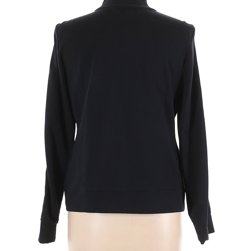EUC Vintage Lauren Ralph Lauren Active black track jacket white stripes sleeves - Picture 8 of 9